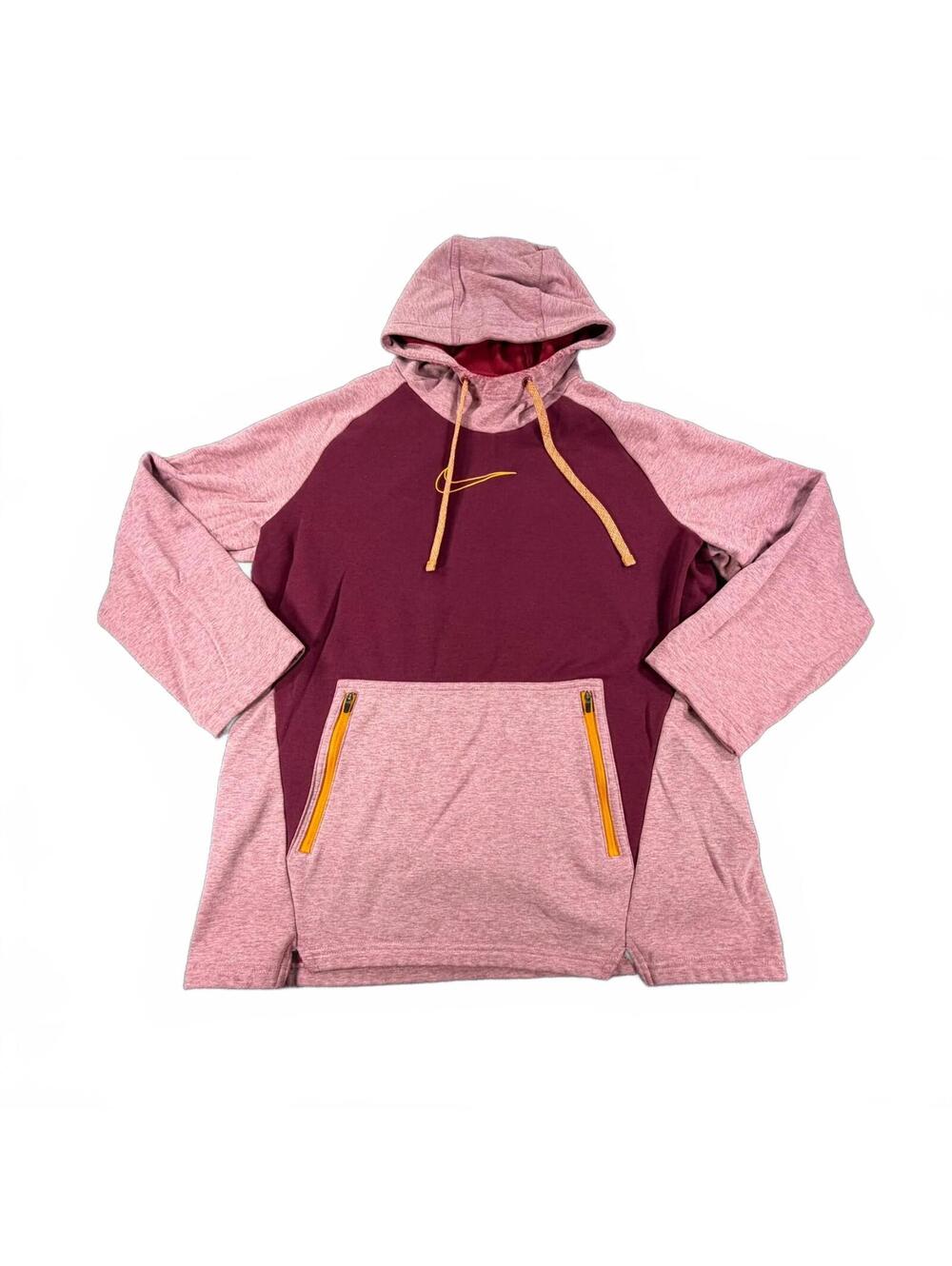 Nike Therma-Fit Two-Tone Hoodie – Women's Size L, Maroon & Pink